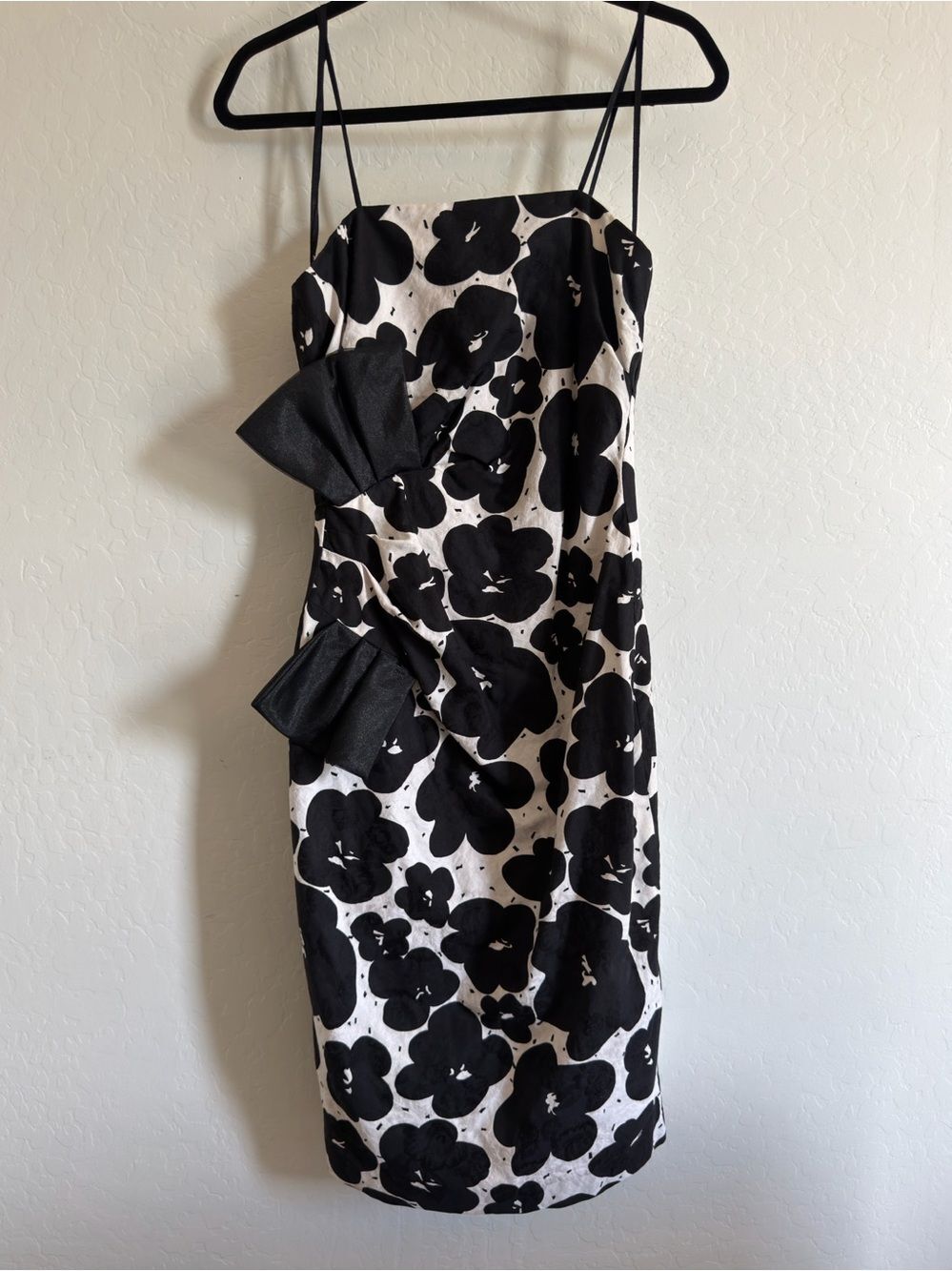 Vintage RIMINI Black & White Floral Bow Cocktail Dress | Size 6